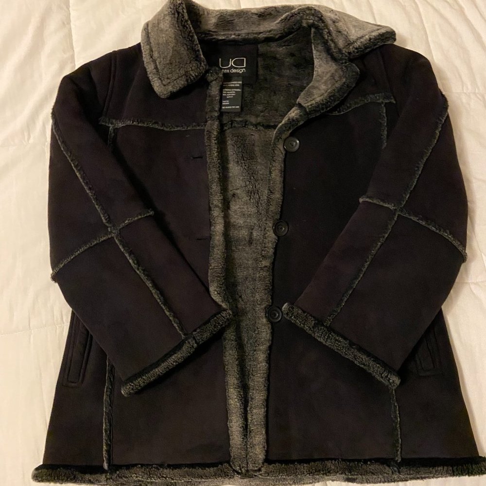 Utex Design Faux Suede Coat